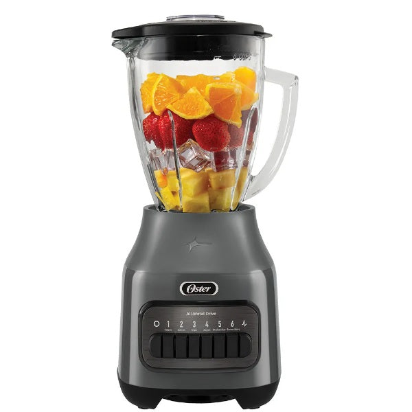 Licuadora OsterÂ®  vaso  vidrio y 6 velocidades Gris