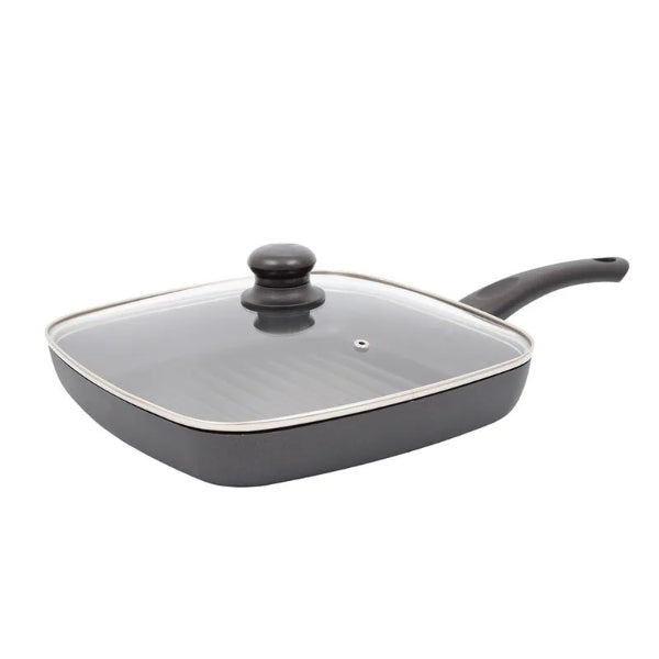 Plancha asadora tipo grill 28x28 Universal