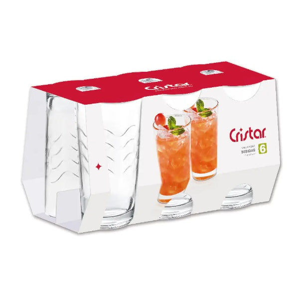 Vaso Ondas Bebidas Canastilla x 6 Unidades