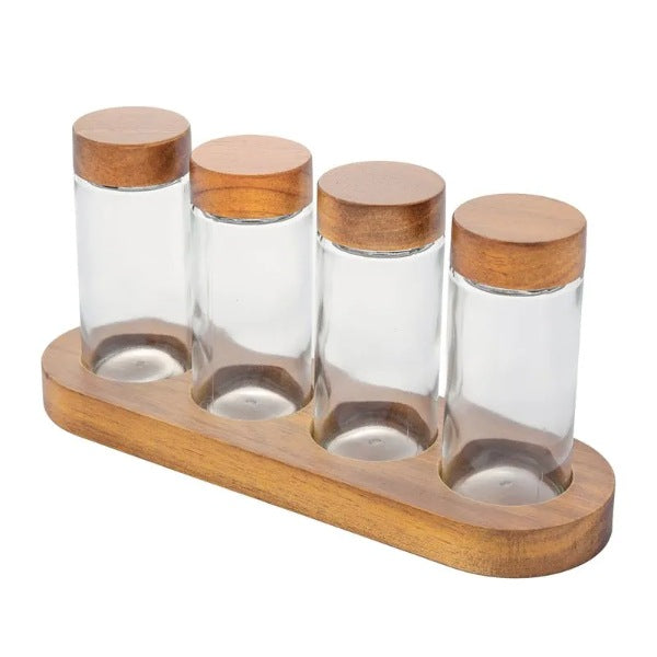 Set x4 especieros vitro UNIVERSAL