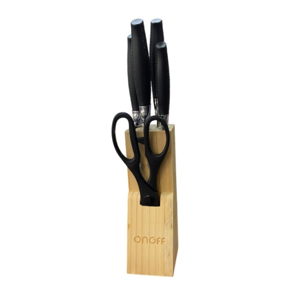 Set cuchillos ONOFF 5 Piezas + Base