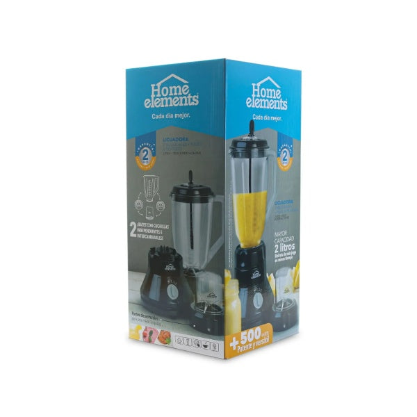 Licuadora Home Elements + Vaso Picador