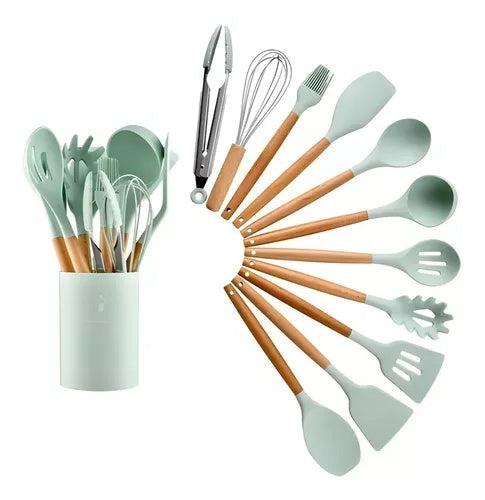 Set Utensilios Silicona 12 Piezas