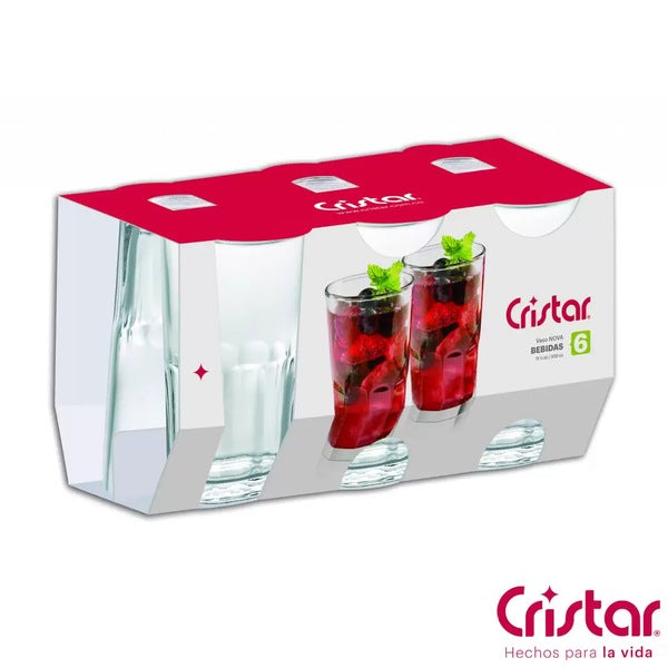 Vaso Nova Bebidas Canastilla x 6