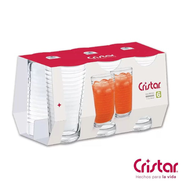 Vaso Ã“ptico Bebidas Canastilla x 6